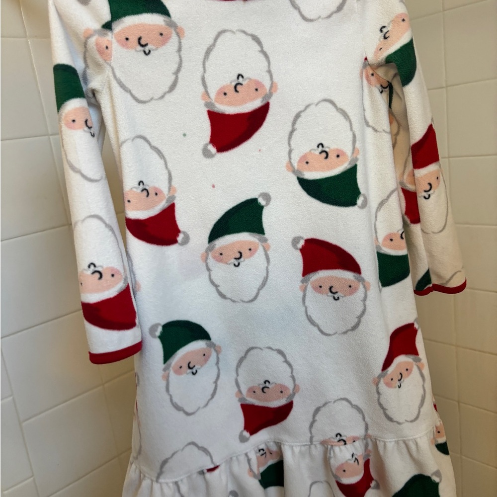 Carter's White Nightgown with Santa Print